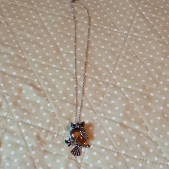 New Tiger Eye Owl Necklace - Picture 3 of 4
